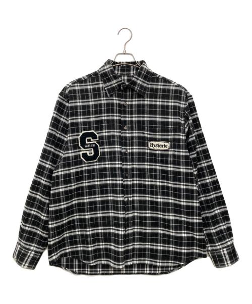WIND AND SEA（ウィンダンシー）WIND AND SEA (ウィンダンシー) Hysteric Glamour (ヒステリックグラマー) 長袖チェックシャツ ブラック×グレー サイズ:XLの古着・服飾アイテム