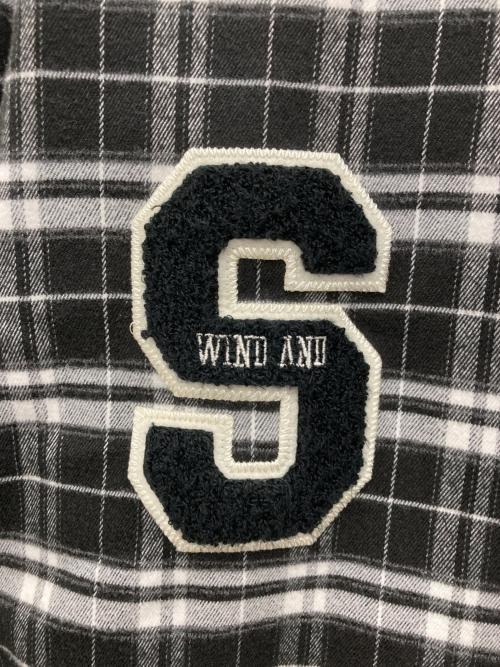 WIND AND SEA（ウィンダンシー）WIND AND SEA (ウィンダンシー) Hysteric Glamour (ヒステリックグラマー) 長袖チェックシャツ ブラック×グレー サイズ:XLの古着・服飾アイテム