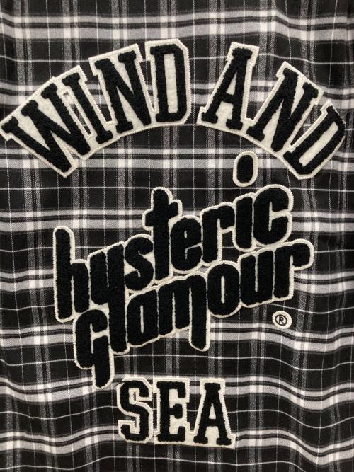 WIND AND SEA（ウィンダンシー）WIND AND SEA (ウィンダンシー) Hysteric Glamour (ヒステリックグラマー) 長袖チェックシャツ ブラック×グレー サイズ:XLの古着・服飾アイテム