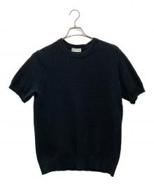 MACKINTOSH LONDON（マッキントッシュ ロンドン）の古着「交編メランジコットンニットT」｜ブラック