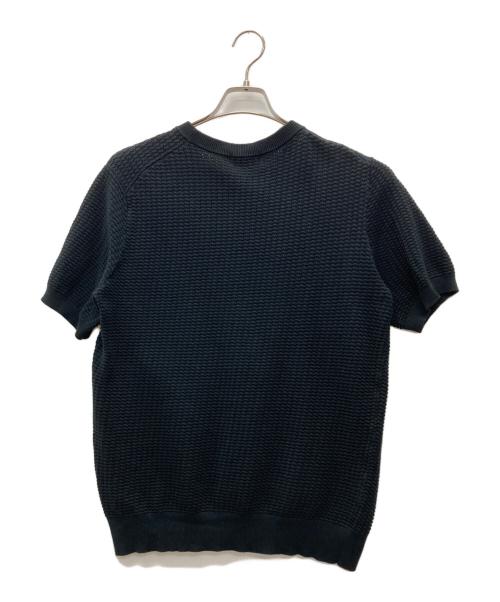 MACKINTOSH LONDON（マッキントッシュ ロンドン）MACKINTOSH LONDON (マッキントッシュ ロンドン) 交編メランジコットンニットT ブラック サイズ:Lの古着・服飾アイテム