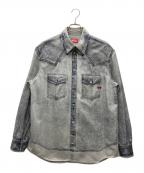 DIESELディーゼル）の古着「デニムシャツ」｜ライトグレー