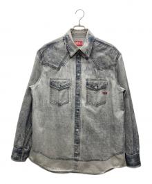DIESEL（ディーゼル）の古着「デニムシャツ」｜ライトグレー