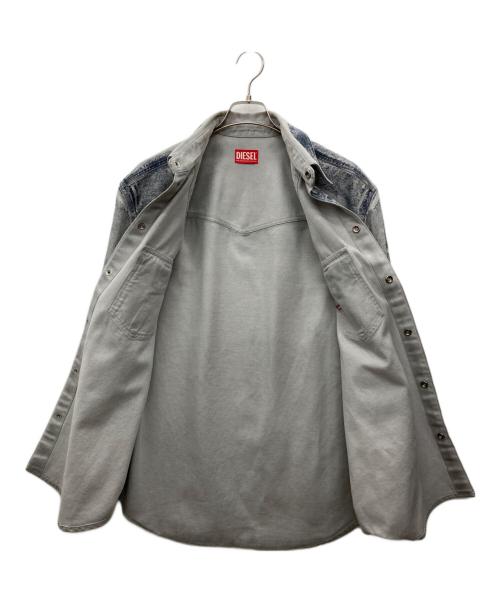 DIESEL（ディーゼル）DIESEL (ディーゼル) デニムシャツ ライトグレー サイズ:Mの古着・服飾アイテム
