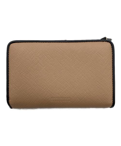 MARY QUANT（マリークヮント）MARY QUANT (マリークヮント) 2つ折り財布 ベージュ×ブラックの古着・服飾アイテム