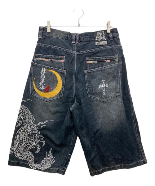 DOG TOWN（ドッグ タウン）DOG TOWN (ドッグ タウン) 刺繍デニムハーフパンツ インディゴ サイズ:Lの古着・服飾アイテム