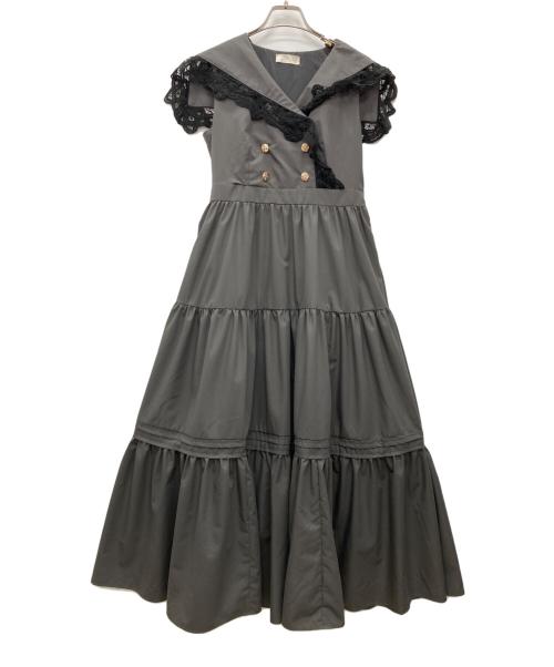 An MILLE（アンミール）An MILLE (アンミール) バテンレースセーラーワンピース オリーブ サイズ:Freeの古着・服飾アイテム