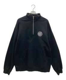HUF（ハフ）の古着「ハーフジップスウェット」｜ブラック