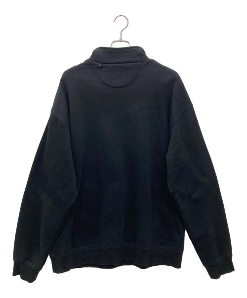 HUF（ハフ）HUF (ハフ) ハーフジップスウェット ブラック サイズ:XXLの古着・服飾アイテム