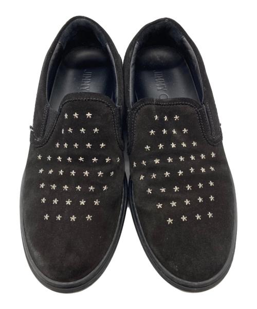 JIMMY CHOO（ジミーチュウ）JIMMY CHOO (ジミーチュウ) スタッズスリッポン ブラック サイズ:41の古着・服飾アイテム