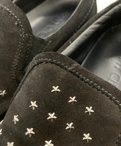 JIMMY CHOO（ジミーチュウ）JIMMY CHOO (ジミーチュウ) スタッズスリッポン ブラック サイズ:41の古着・服飾アイテム