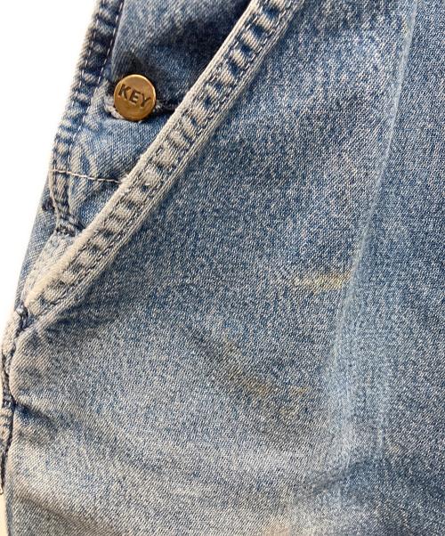 KEY（キー）KEY (キー) デニムサロペット インディゴ サイズ:W38の古着・服飾アイテム