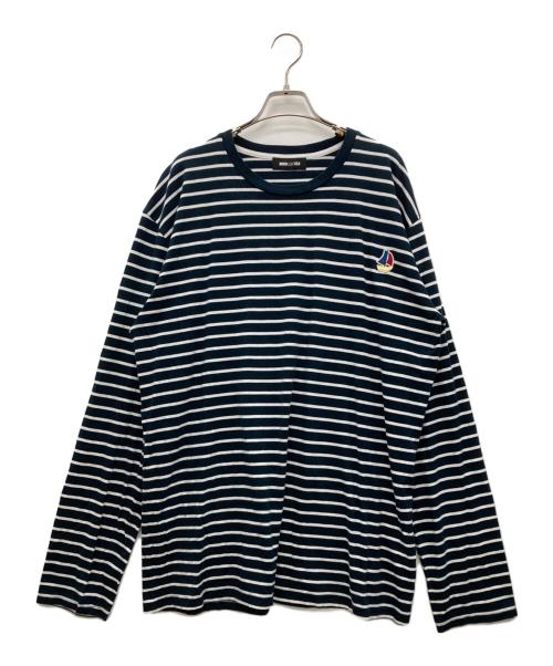 WIND AND SEA（ウィンダンシー）WIND AND SEA (ウィンダンシー) WDS BORDERL/S T-SHIRT ネイビー×ホワイト サイズ:XLの古着・服飾アイテム