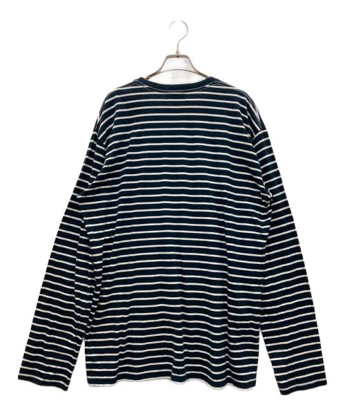 WIND AND SEA（ウィンダンシー）WIND AND SEA (ウィンダンシー) WDS BORDERL/S T-SHIRT ネイビー×ホワイト サイズ:XLの古着・服飾アイテム