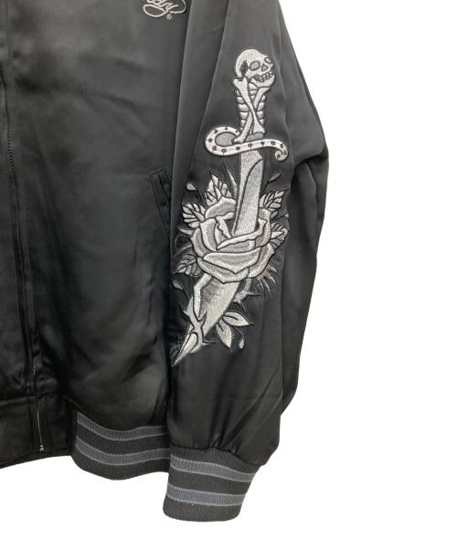 Ed Hardy（エド ハーディー）ED HARDY (エド ハーディー) 刺繍スカジャン ブラック サイズ:Mの古着・服飾アイテム