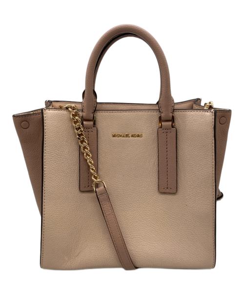 MICHAEL KORS（マイケルコース）MICHAEL KORS (マイケルコース) 2WAYバッグ ベージュの古着・服飾アイテム