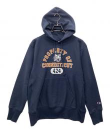 Champion REVERSE WEAVE（チャンピオン リバース ウィーブ）の古着「プルオーバーパーカー」｜チャコールグレー