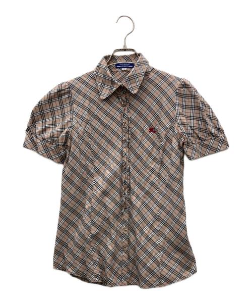 BURBERRY LONDON（バーバリーロンドン）BURBERRY LONDON (バーバリーロンドン) 半袖シャツ ブラウン サイズ:38の古着・服飾アイテム