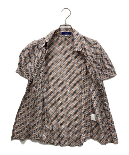 BURBERRY LONDON（バーバリーロンドン）BURBERRY LONDON (バーバリーロンドン) 半袖シャツ ブラウン サイズ:38の古着・服飾アイテム