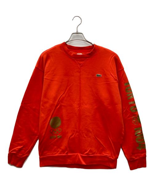 LACOSTE（ラコステ）LACOSTE (ラコステ) HERITAGE (ヘリテージ) スウェット レッド サイズ:4の古着・服飾アイテム