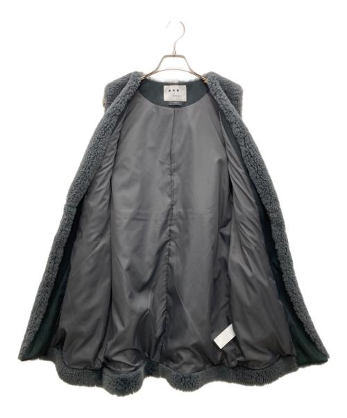 THREE DOTS（スリードッツ）THREE DOTS (スリードッツ) ボアジレ グレー サイズ:Sの古着・服飾アイテム