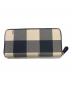 COACH (コーチ) ラウンドファスナー長財布 アイボリー×ネイビー：6000円
