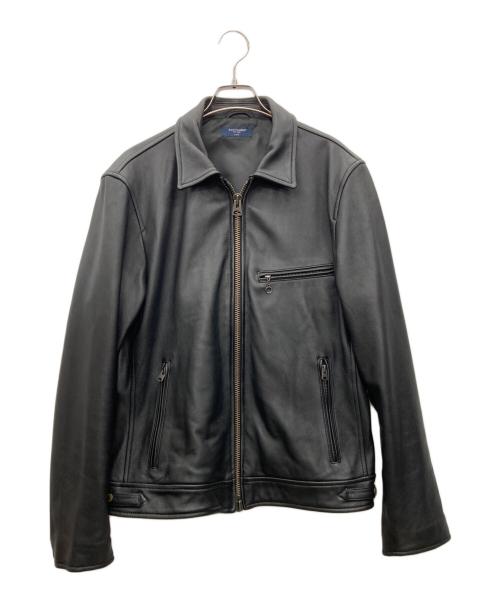 BACK NUMBER（バックナンバー）BACK NUMBER (バックナンバー) レザーライダースジャケット ブラック サイズ:XLの古着・服飾アイテム