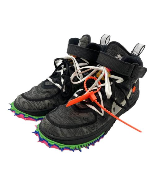 NIKE OFFWHITE（オフホワイト × ナイキ）NIKE OFFWHITE (オフホワイト × ナイキ) AIR FORCE1 MID SP ブラック x クリアブラック サイズ:26.5の古着・服飾アイテム