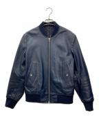 PAUL SMITHポールスミス）の古着「レザージャケット」｜ネイビー