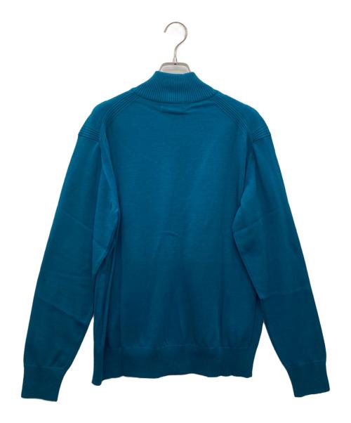 Aquascutum（アクアスキュータム）Aquascutum (アクアスキュータム) FULL ZIP COTTON KNIT ネイビー サイズ:Ｌ 未使用品の古着・服飾アイテム