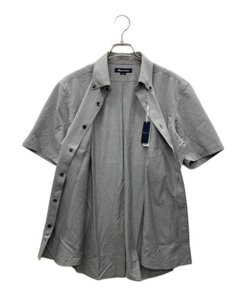 Aquascutum（アクアスキュータム）Aquascutum (アクアスキュータム) TEC.3 Mini Honeycomb Jersey Short Sleeve グレー サイズ:L 未使用品の古着・服飾アイテム