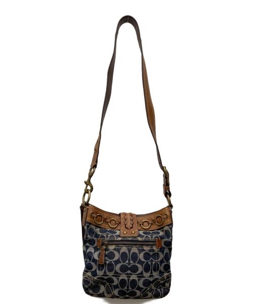 COACH（コーチ）COACH (コーチ) シグネチャー デニム ショルダーバッグ ネイビーの古着・服飾アイテム