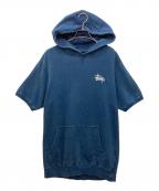 stussyステューシー）の古着「プルオーバーパーカー」｜ブルー
