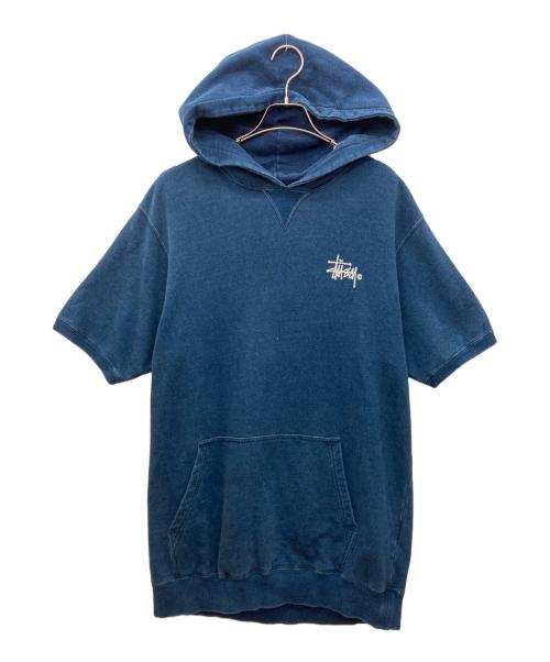 stussy（ステューシー）stussy (ステューシー) プルオーバーパーカー ブルー サイズ:Lの古着・服飾アイテム