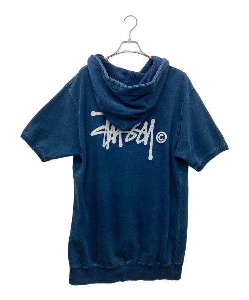 stussy（ステューシー）stussy (ステューシー) プルオーバーパーカー ブルー サイズ:Lの古着・服飾アイテム