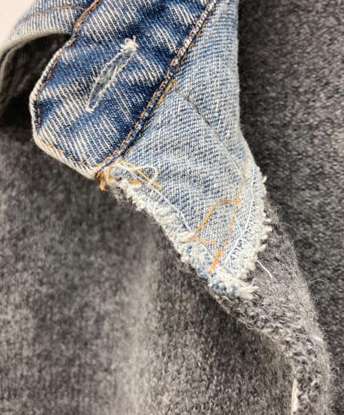 PLUS OTO.HA（プラスオトハ）PLUS OTO.HA (プラスオトハ) デニムニットシャツ グレー サイズ:不明の古着・服飾アイテム