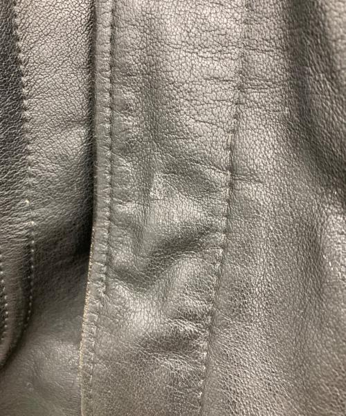 -（-）- (-) レザーフライトジャケット ブラック サイズ:Mの古着・服飾アイテム