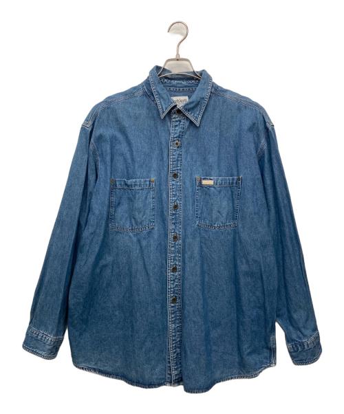 CarHartt（カーハート）CarHartt (カーハート) デニムワークシャツ ブルー サイズ:XLの古着・服飾アイテム
