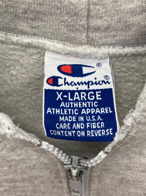 Champion（チャンピオン）Champion (チャンピオン) ジップパーカー グレー サイズ:xlの古着・服飾アイテム