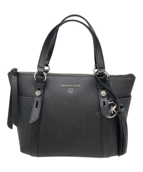 MICHAEL KORS（マイケルコース）MICHAEL KORS (マイケルコース) サリバン スモール コンバーチブル トップジップ トート ブラックの古着・服飾アイテム
