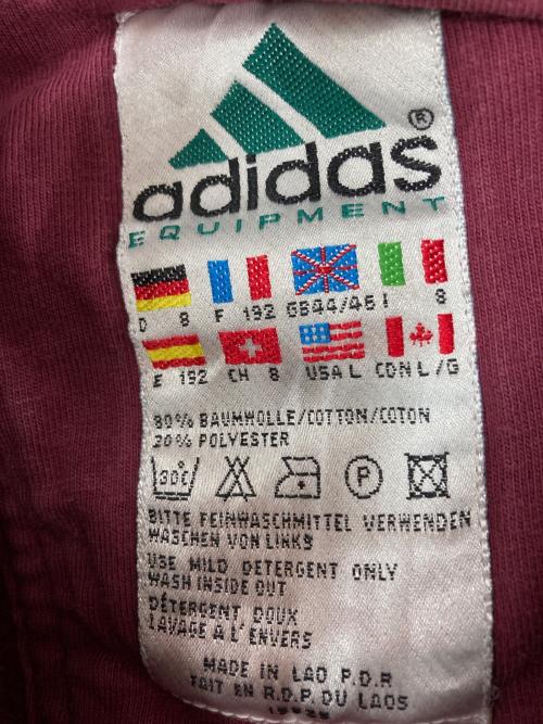 adidas（アディダス）adidas (アディダス) ロゴスウェット ボルドー サイズ:USA　Lの古着・服飾アイテム