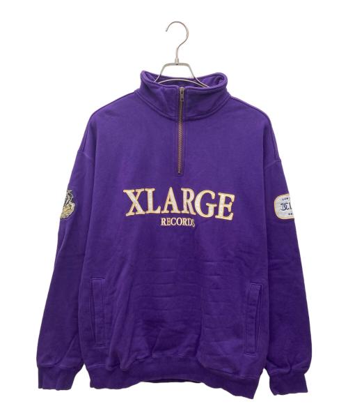 X-LARGE（エクストララージ）X-LARGE (エクストララージ) ハーフジップスウェット パープル サイズ:Ｍの古着・服飾アイテム