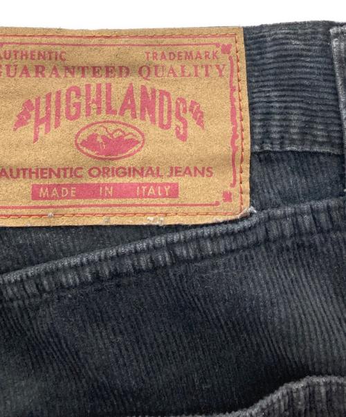 HIGHLANDS JEANS（ハイランズ ジーンズ）HIGHLANDS JEANS (ハイランズ ジーンズ) コーデュロイパンツ ブラック サイズ:W33の古着・服飾アイテム