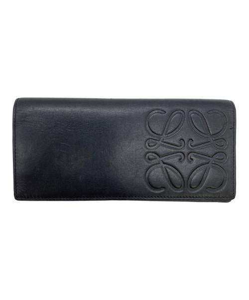 LOEWE（ロエベ）LOEWE (ロエベ) アナグラム ロング ホリゾンタル ウォレット ブラックの古着・服飾アイテム