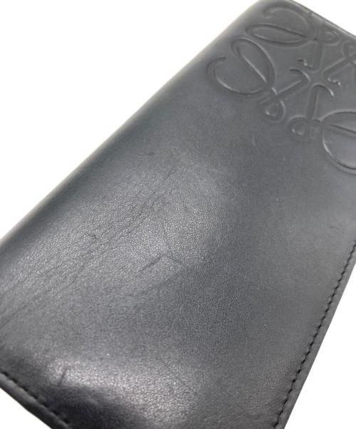 LOEWE（ロエベ）LOEWE (ロエベ) アナグラム ロング ホリゾンタル ウォレット ブラックの古着・服飾アイテム