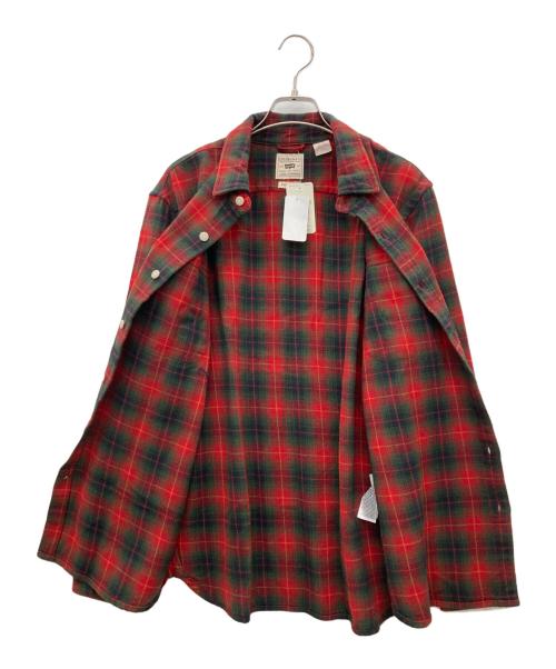 LEVI'S（リーバイス）LEVI'S (リーバイス) ジャクソンワーカーオーバーシャツ レッド×グリーン サイズ:M 未使用品の古着・服飾アイテム