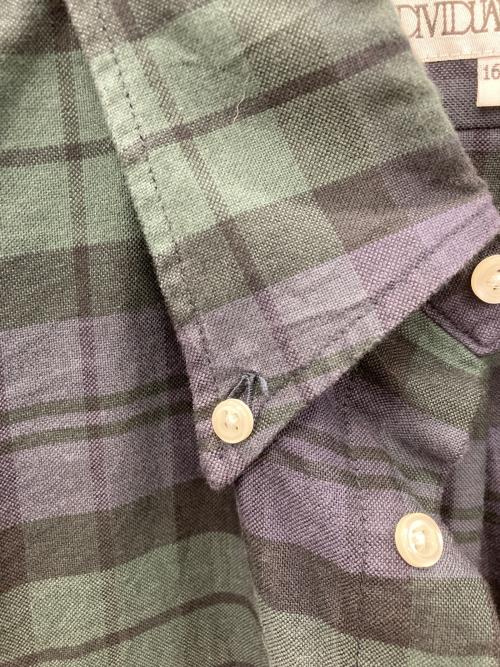 INDIVIDUALIZED SHIRTS（インディビジュアライズドシャツ）INDIVIDUALIZED SHIRTS (インディビジュアライズドシャツ) 長袖シャツ グリーン サイズ:16 1/2の古着・服飾アイテム