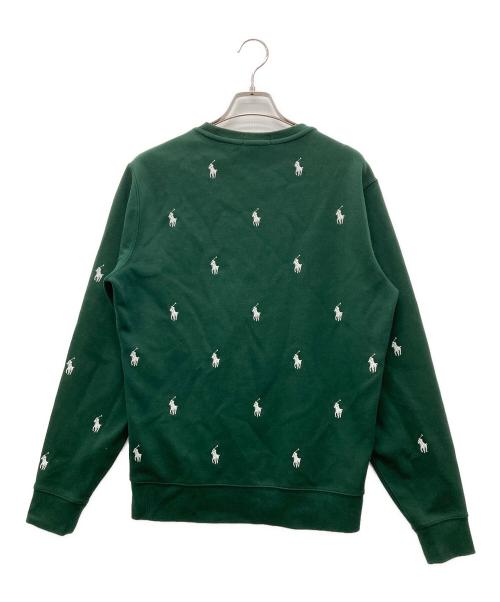 POLO RALPH LAUREN（ポロ・ラルフローレン）POLO RALPH LAUREN (ポロ・ラルフローレン) クルーネックスウェット グリーン サイズ:SPの古着・服飾アイテム