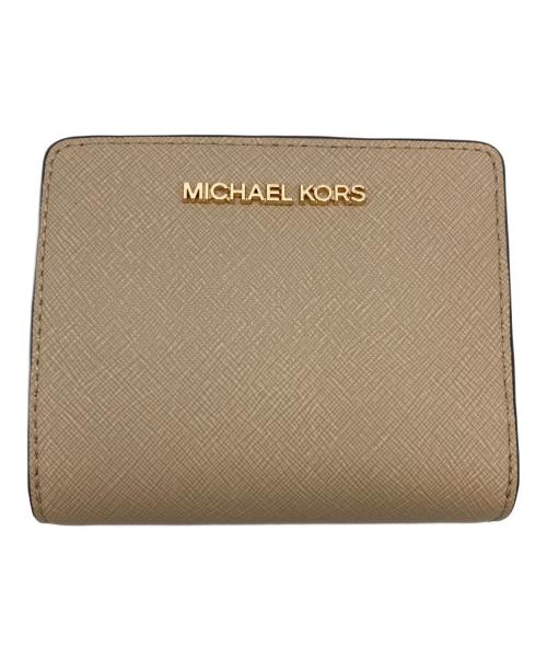 MICHAEL KORS（マイケルコース）MICHAEL KORS (マイケルコース) 2つ折り財布 ベージュの古着・服飾アイテム