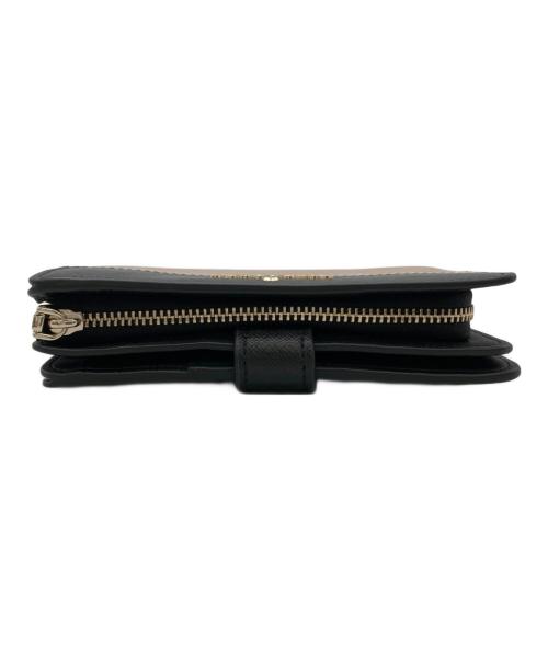 Kate Spade（ケイトスペード）Kate Spade (ケイトスペード) ステイシー ミディアム コンパクト バイフォールド ウォレット アイボリー×ブラックの古着・服飾アイテム